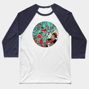 The Great Comic Book Heroes v3 Baseball T-Shirt